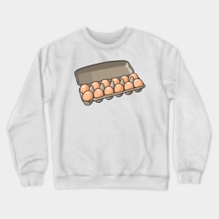 Egg carton cartoon illustration Crewneck Sweatshirt